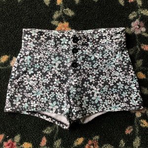 High-Waisted Floral Shorts for Girls!